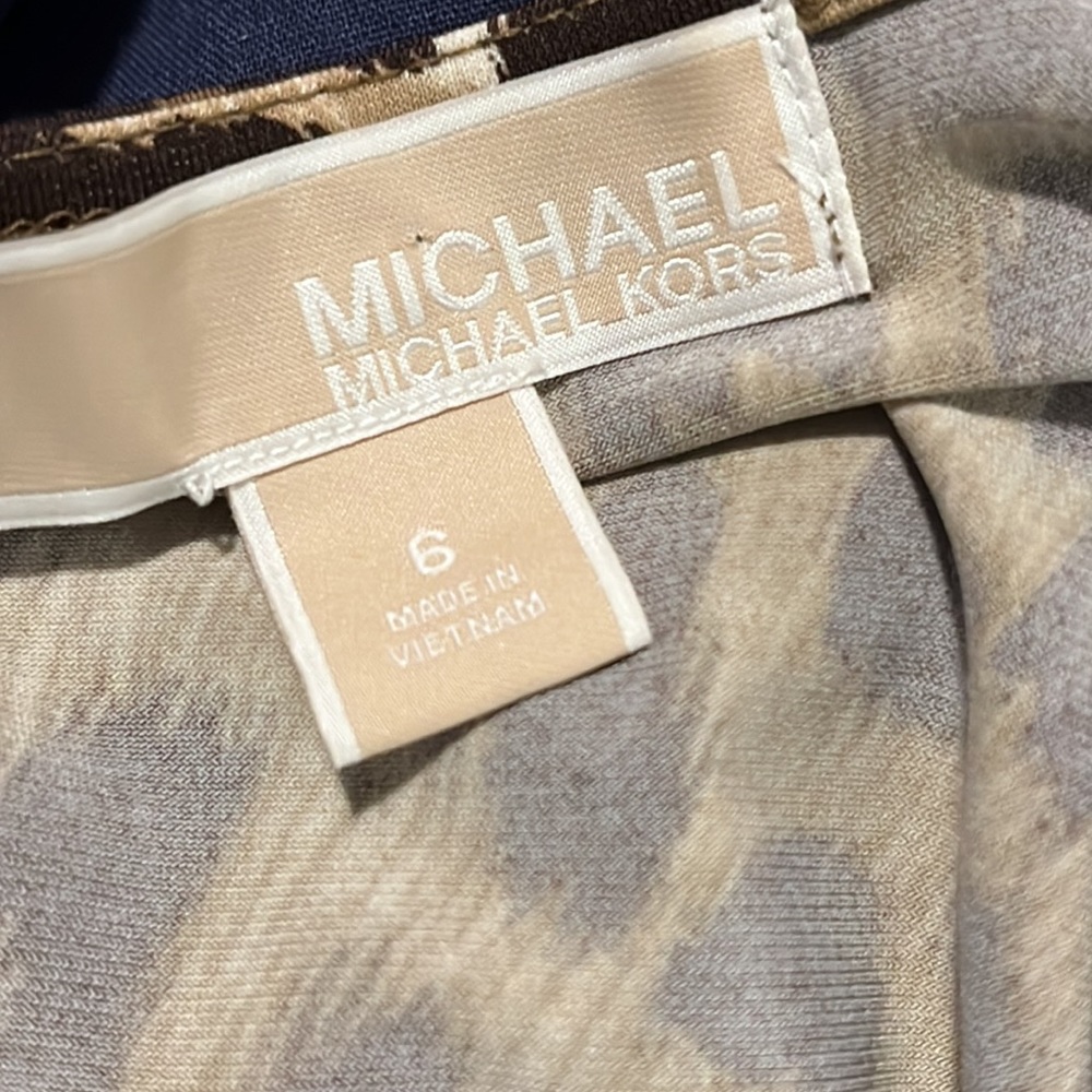 Michael Kors Ruched Leopard Bodycon-Size 6 - Picture 11 of 13